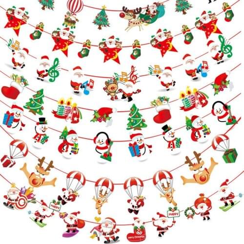 Merry Christmas Banner Garlands Navidad Ornaments Christmas Decorations for Home Noel 2021 Natal Xmas Party New Year 2022 Decor