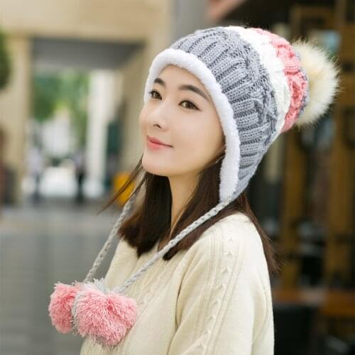 2020 new Modern Stylish Warm Beanie knitted hat winter and autumn Female Earflap Warm cap Apparel Accessories toboggans skullies