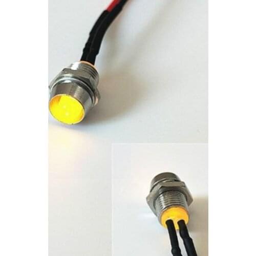 LED Metal Indicator Light, With Line Panel, Dashboard, Ship Car, Warning Truck, Light Indicator C4P6