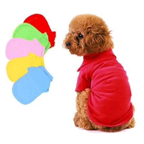 TINGHAO Pet Puppy Small Dog Cat Clothes Short Sleeve Costume Apparel T-shirt Polo Shirt