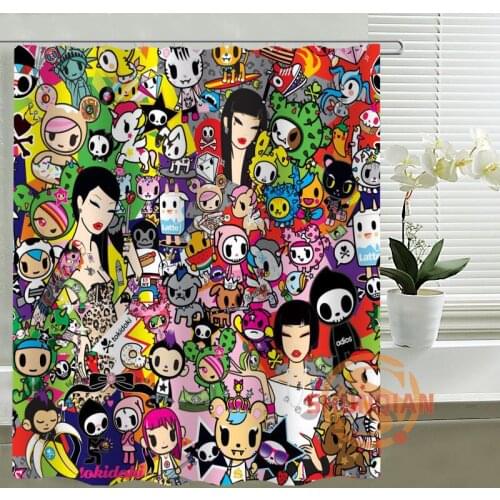 Tokidoki Shower Curtain Personalized Custom Bath curtain Waterproof polyester curtain for family