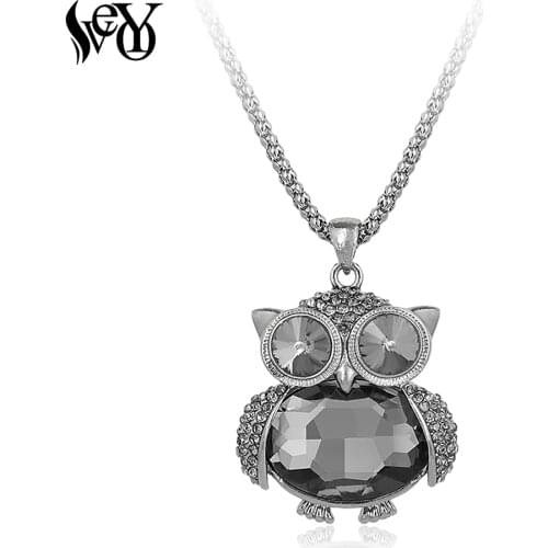 VEYO Fashion Design Personality Crystal Necklace & Pendants for Woman Full Rhinestone Necklaces Top Quality