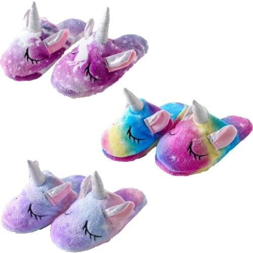 Baby Girls Winter Animal Cartoon Shoes for Kids Girl Unicorn Slippers Childrens Slippers Baby Home Indoor Slipper