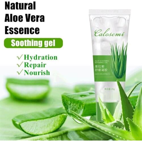1Pc Aloe Vera Gel Natural Makeup Transparent Aloe Gel Skin Care Face Cream Hyaluronic Acid Moisturizing Acne Cream Base Primer
