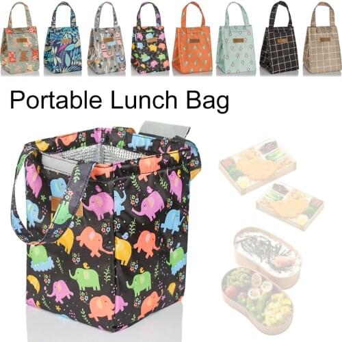 1PCS Fashion Lunch Bag Food Box Insulated Thermal Breakfast Picnic Hand Pack Bags Outdoor Camping Hiking Accessories