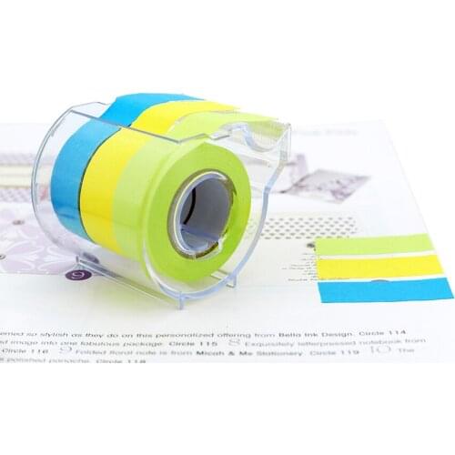 4A Roll Sticky Notes Full Adhesive 0.6 x 315 Inches Neon Blue/Orange/Green Stationery Planner Sticker Memo Pad 4A PSS 9-3 BOG