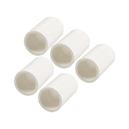 5 Pcs Replacement 20mm Inner Dia PVC Straight Pipe Connector White