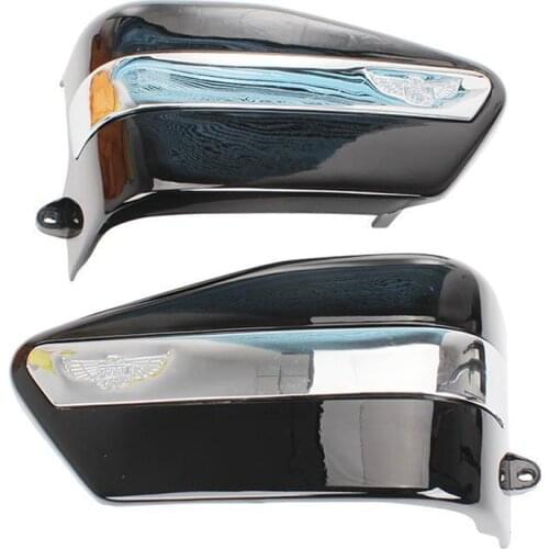 Motorcycle Parts of Side Covers Battery & Tool Panels for Honda CA250 Right Left 1 Pair ABS Material Chromed Black Color
