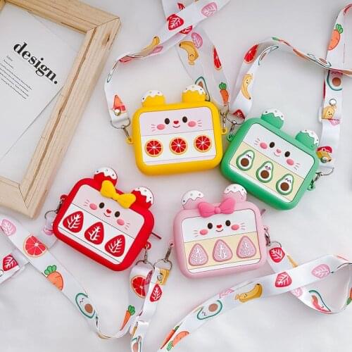 Children Girl Kids Coin Purse Bag Mini Small Cute Cotton Fabric Cartoon Cat Animal Accessories Gift
