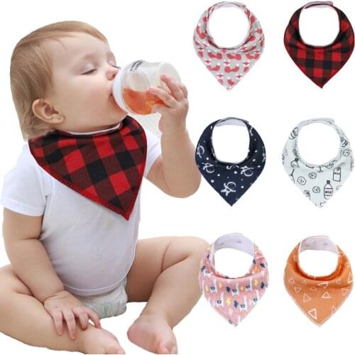 Baby Bib New Waterproof Saliva Scarf Fashion Print Baby Towel Baberos Bebes Soft Cotton Bibs Burp Cloths Accessories