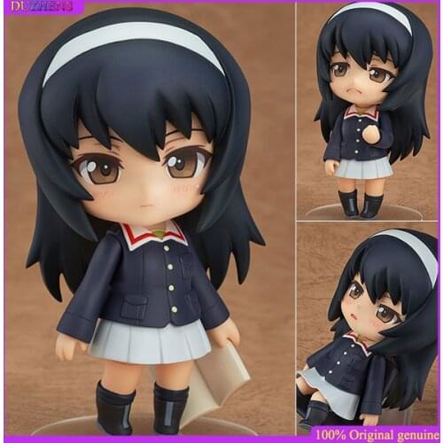 100% Original:GIRLS und PANZER Reizei Mako Q version figma PVC Action Figure Anime Figure Model Toys Figure Collection Doll Gift