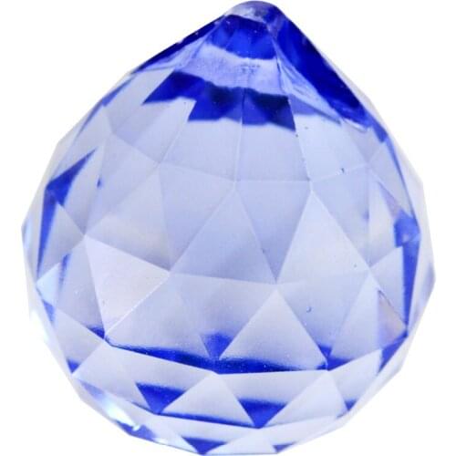 30mm Light Blue Crystal Ball Prisms J2291