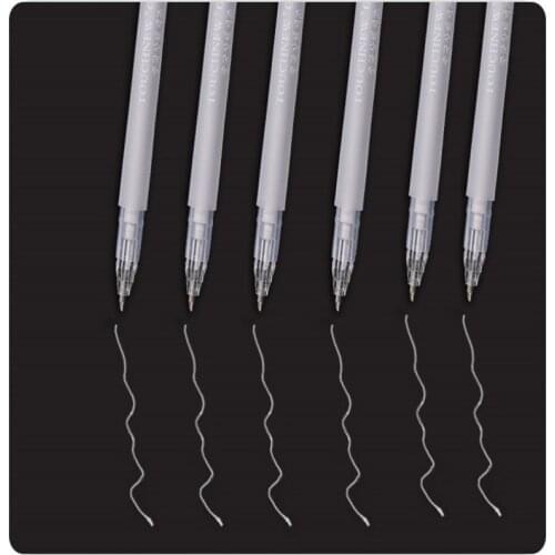 30 PCS White Ink Gel Pens Water Based 0.8MM Highlight Liner Painting Pen For Photo Album Office School Supplies