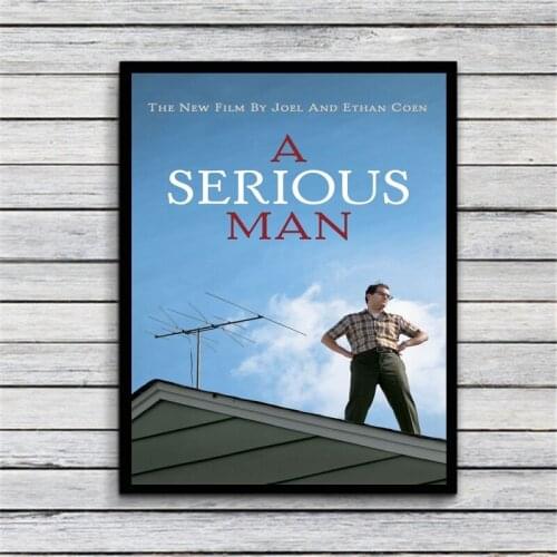 A Serious Man Art Silk Fabric Poster Print Wall Pictures For Room Decor