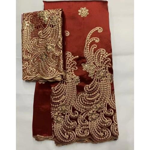 Indian George Wrapper Very High Qulity Lace African George Fabric With Sequins Nigerian Scarf Tulle Net Lace For Party 5yards