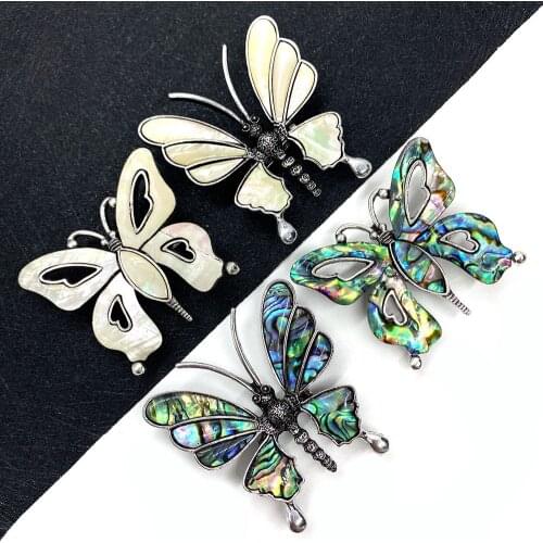 Exquisite Insect-shaped Shell Pendant Size 49x40mm, 49x53mm Fashion Charm Can Make DIY Necklaces and Other Jewelry Accessories