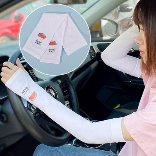 Summer Sun-protective Repel Mosquitoes Ice Silk Sleeve Unisex Outdoor Cycling Sports Elastic Arm Sleeves Thin Breathable Sleeves