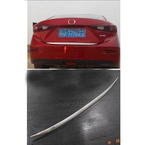 For Mazda 3 Axela Sedan 2014 2015 2016 2017 2018 Chrome Rear Trunk Lid Tailgate Back Door Edge Cover Trim Molding Garnish Strip