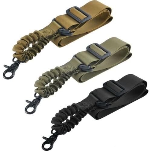 Adjustable Bungee Single Point Rifle Sling AEG Crossbody Shoulder Strap Nylon Adjustable Airsoft Military Belts For Hunting