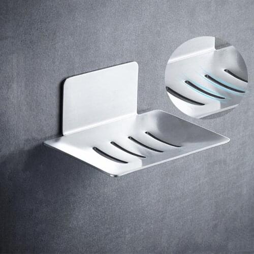 Soap Rack Stainless Steel Wall Mounted Adhesive Soap Holder Soap Dish for Shower
