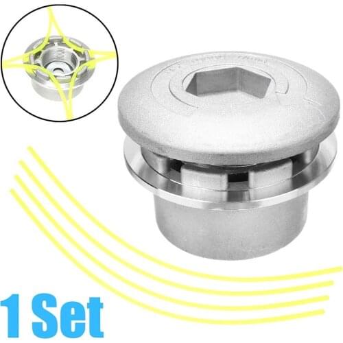 Newly Universal Double Line Aluminium Strimmer Trimmer Head String Grass Brush Cutter Lawn Mower Accessories