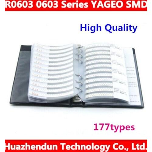 New R0603 0603 Series YAGEO SMD Resistor 170types 8500pcs in Total 1% Tolerance Electronic Components Sample Book