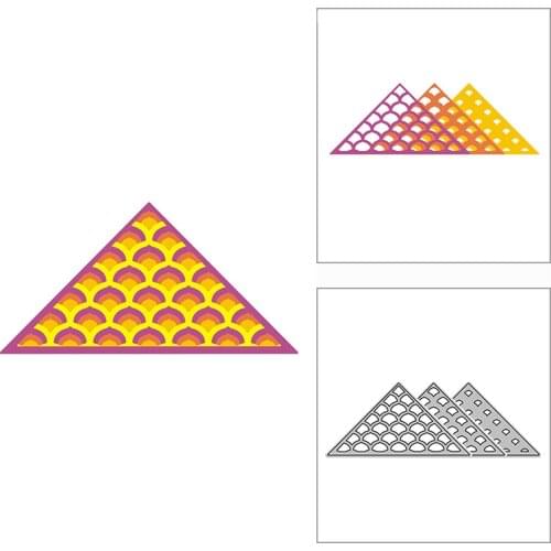 New Layered Sector Flag Frame 2021 Metal Cutting Dies for DIY Scrapbooking and Card Making Embossing Decorative Craft No Stamps