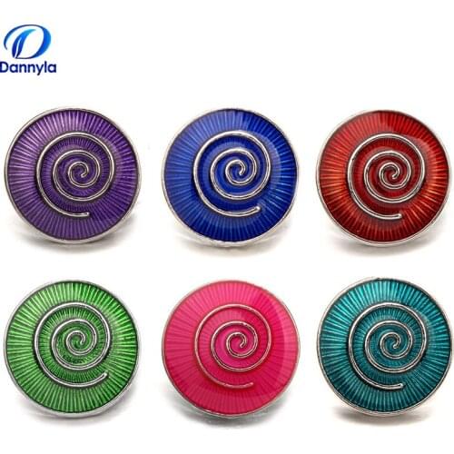 Wholesale snap charms 5pcs tornado Pattern snap button fit DIY snap bracelet &bangle LSSN371*5