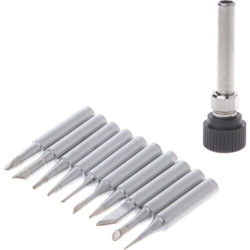 11 Pcs 900M-T Soldering Iron Tips Lead Free For Hakko 936 Lukey 852D 898d SAIKE Soldering Station #1A30980