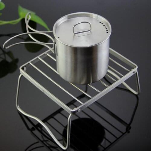 Portable Foldable Stainless Steel Camping Stove Picnic BBQ Cooker Rack Stand 2020