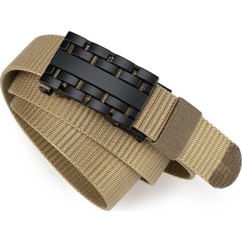 Leisure Mens Belts Metal Slide Buckle Canvas Breathable Quick Drying Cowboy Jeans Accessories 3.4cm Outdoor Waist Strap Cinto