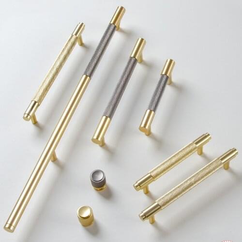 Aluminum Alloy knurled/textured Modern Kitchen Cabinet Knobs And Handles Drawer Pulls Bedroom Knobs T Bar long Handle
