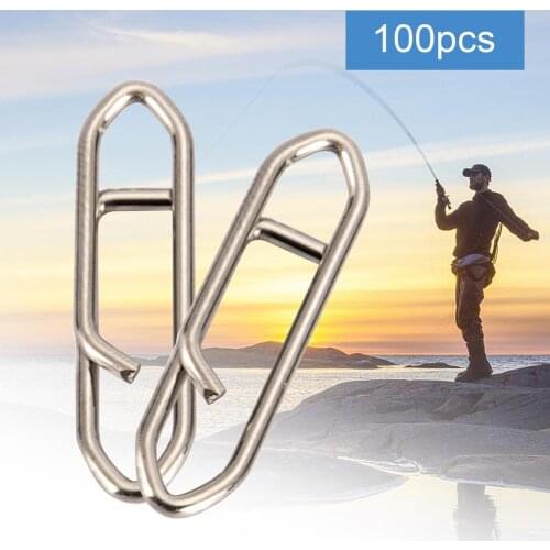 Fishing Tackle Swivel Silver Stainless Steel Convenient Pin Fishing Pin Buckle Pin Eight Ring