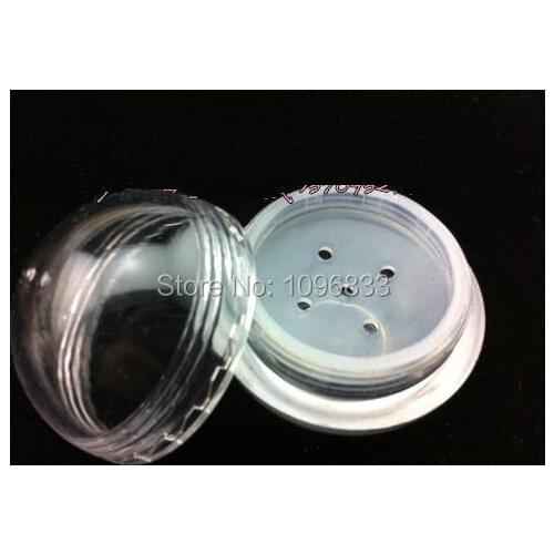 10G Spherical Jar with Sifter Mesh, Sifter Jar, Eye shadow Packing box, Plastic Cosmetic Powder Case, Packing Jar, 100pc/Lot