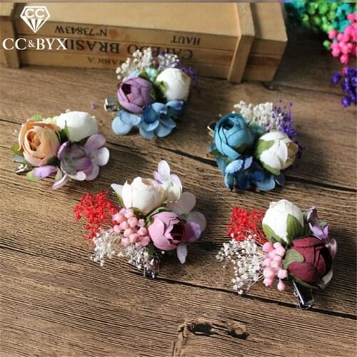 CC wedding jewelry hairgrips hairpins engagement accessories for bridal flower yarn romantic party beach headdress diy mq016