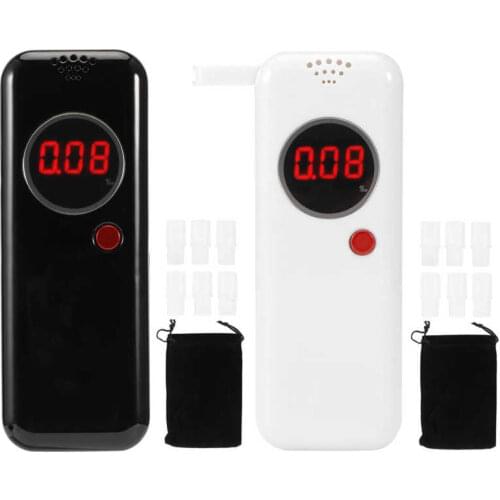 Drunk Driving Tester Exhalation Blowing Digital LCD Display Handheld Detector Quick Response
