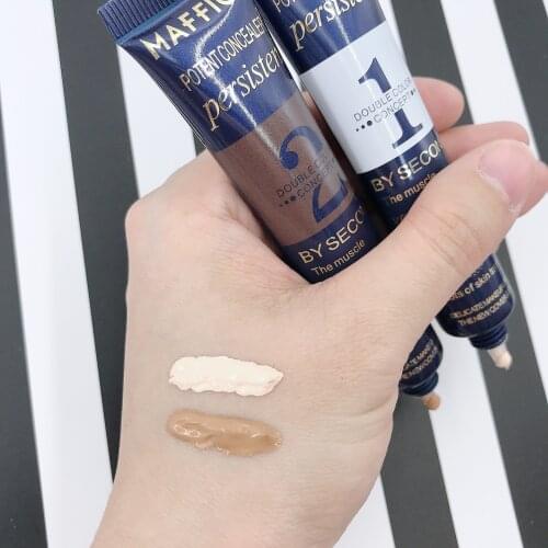 Important Makeup Easily Cover Blemishes High Waterproof Sweat Resistant 2 IN 1 Combined Colors Powerful Concealer