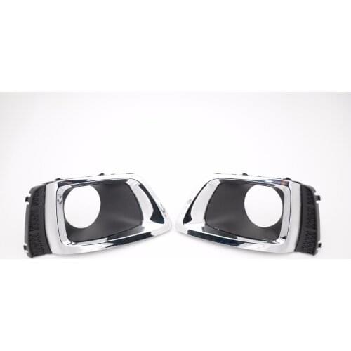 1Pair ABS Chrome Right & Left Side Fog Light Bezel Fog Lamp Covers for Subaru Forester 2014-2016