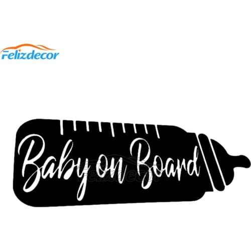 10*12CM Babys Bottle Style Baby on Board Cute Car Decal Art Vinyl Car Decor Stickers Removable Auto Sticker Self-adhesive L1035
