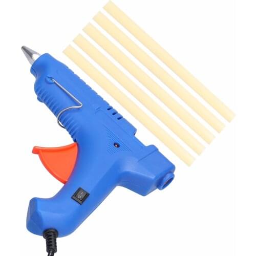 100W Hot Melt Glue Electric Hot Melt Applicator Glue Extrusion Tool with 5pcs Glue Sticks for DIY Art Craft Home Quick Repairs
