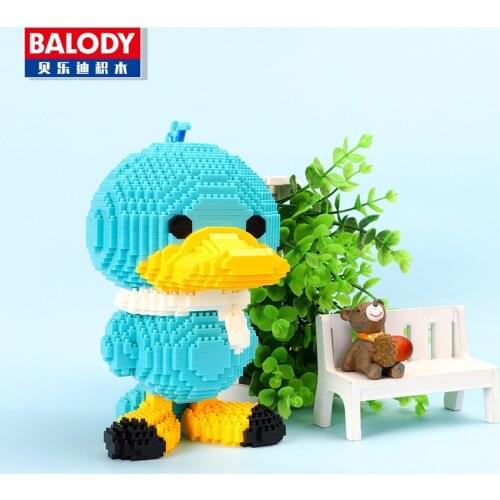 18096 Cartoon Cute Bule Ducks Mini Building Blocks DIY Assembly Model Mirco Bricks Diamond Blocks Gifts Toys 720pcs For Kids