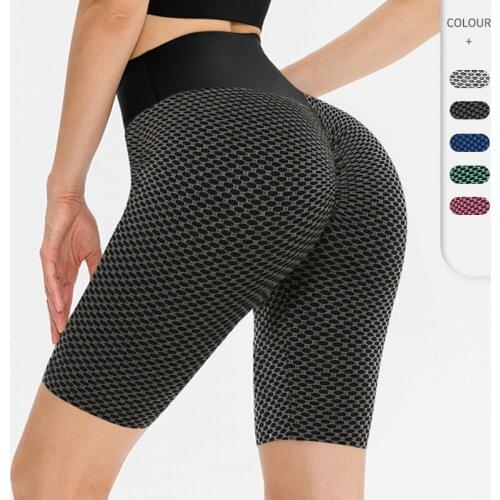 2021 Yoga Shorts Women Sports Seamless Push Up Sportswear Fitness Joggings High Waisted Workout Tight Bodybuilding Gym Shorts