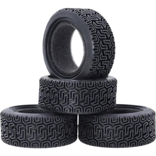 4Pcs RC 1:10 On Road Tires Rally Wheel 1.9inch Hex 12mm for Tamiya CC01 Axial Scx10 Traxxas Trx-4 Trx4 RC Crawler Car Flat Run C