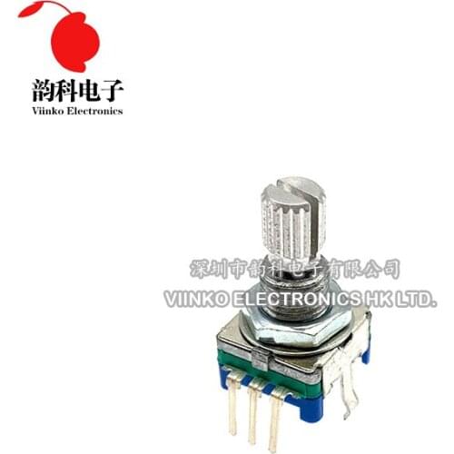 5PCS Plum handle 15mm rotary encoder coding switch EC11 digital potentiometer with switch 5 Pin