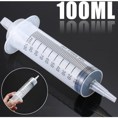 8 Inch 100ml Plastic Hydroponics Nutrient Sterile Health Measuring Multi-purpose Syringe Tools Cat Feeding Accessories