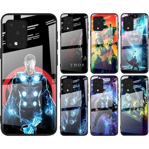 Tempered Glass Cover Marvel Thor Cool For Samsung Galaxy A91 A81 A72 A71 A52 A51 A41 A31 A21S A21 EU A11 A01 Phone Case