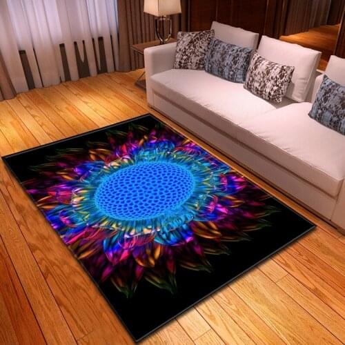Colour Sun Flower Pattern Rugs European Type 3D Printing Hallway Carpets Doormat Kids Room Play Area Rug Child Bedroom Crawl Mat
