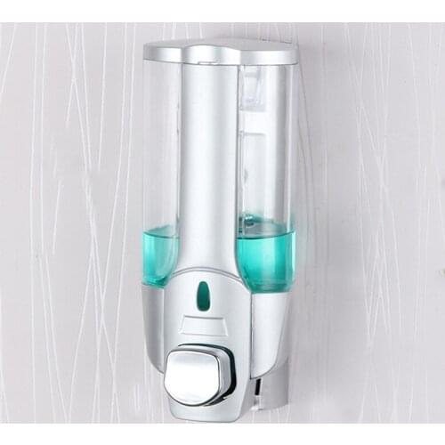 Liquid Soap Dispenser White Chrome Wall Mounted Round Bathroom Accessories Lotion Pump Dispensers Bottle