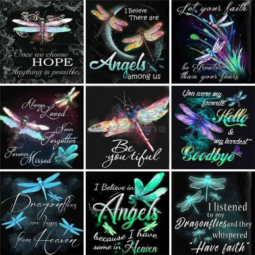 EverShine DIY 5D Diamond Painting Full Square Dragonfly Diamond Art Cartoon Embroidery Mosaic Kits Hobby Gift Home Decoration