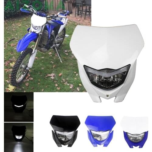 Supermoto Motorcycle Headlight White Head Lamp Light For Suzuki Yamaha Enduro MX EXC WRF YZF CRF DRZ TE 125/230/250/450/500 R RX